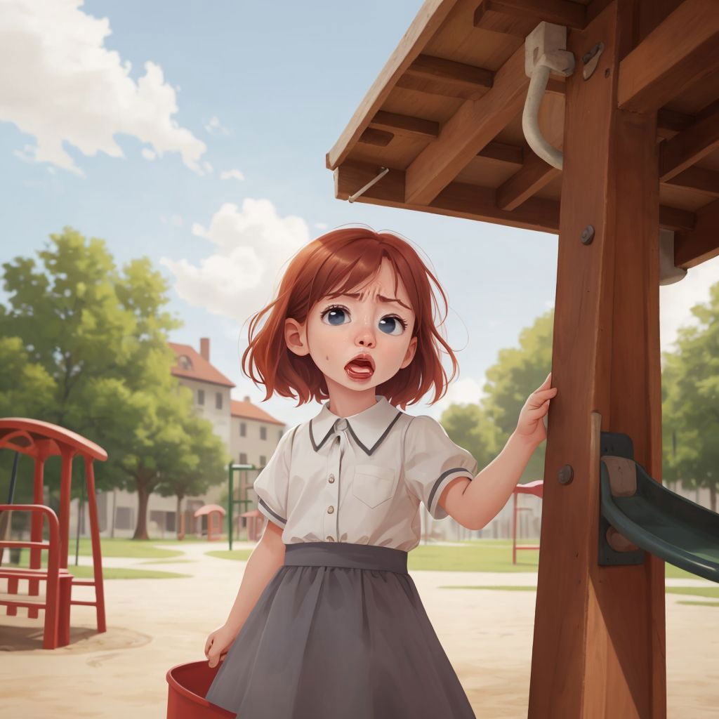 Eleanor struggling to breathe near a playground