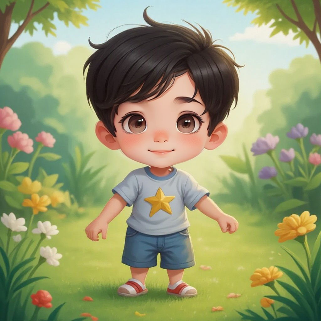 Siraj standing in his garden with a proud expression
