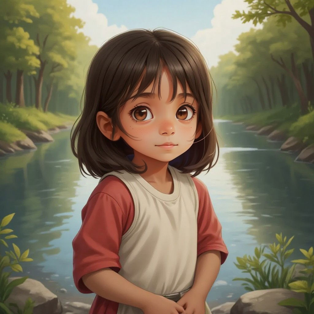 Amar standing by a river, surrounded by lush forests in New Brunswick