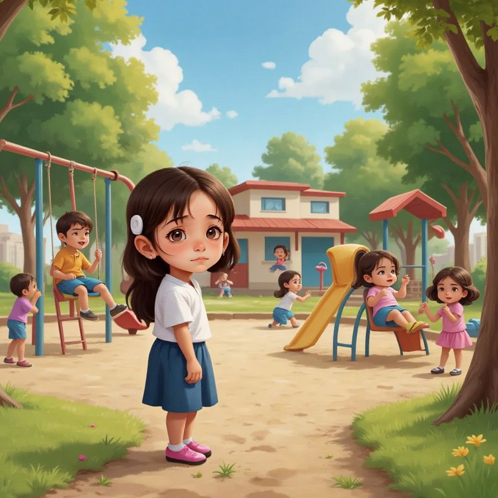 Ella too scared to play with anyone outside at recess