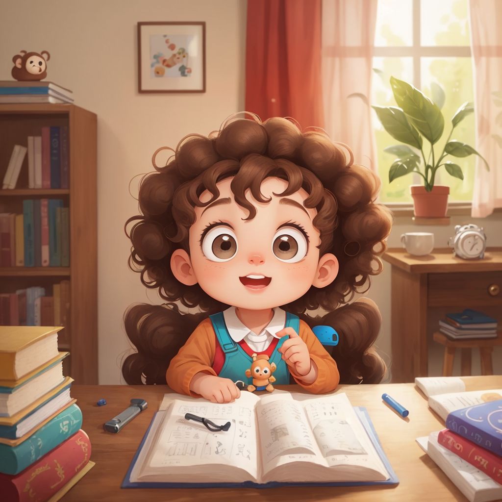 A Boy with curly hair hugging a well-loved stuffed Monkey with button eyes, the sunset visible through a window.