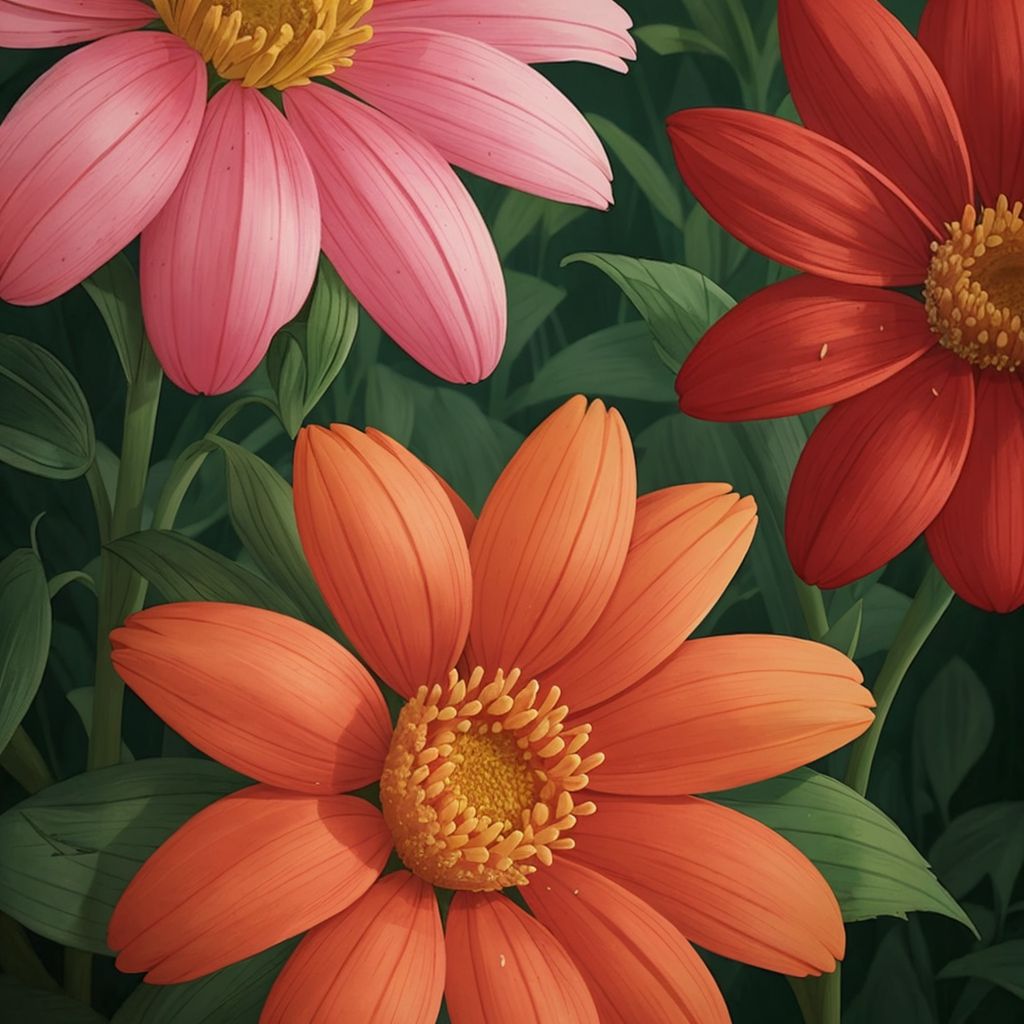 Vibrant flowers blooming in Ms. Klerry's garden, with no character visible