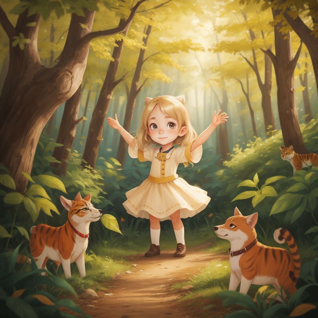 The forest sparkling with animals cheering, and Emma smiling happily