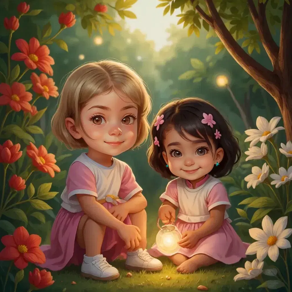 Childbook.ai - The Two Sisters and the Magic Garden