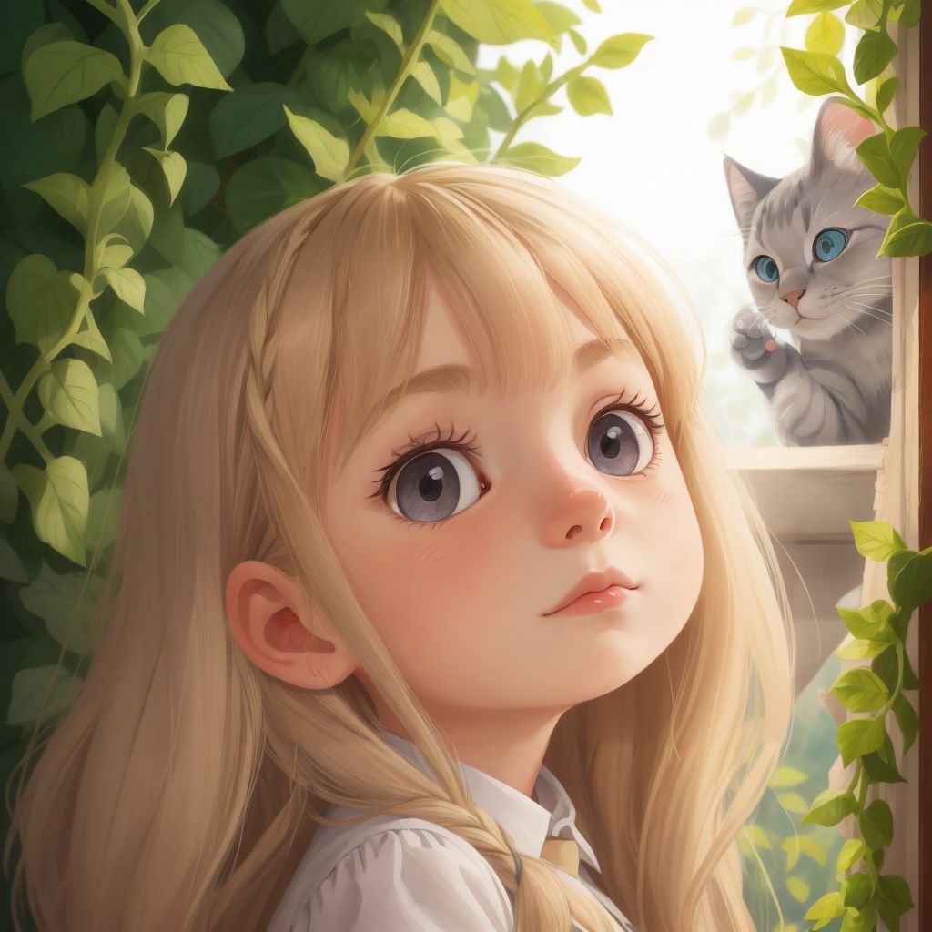 Sundy looking at the world with new eyes, with Ivy gazing up at her